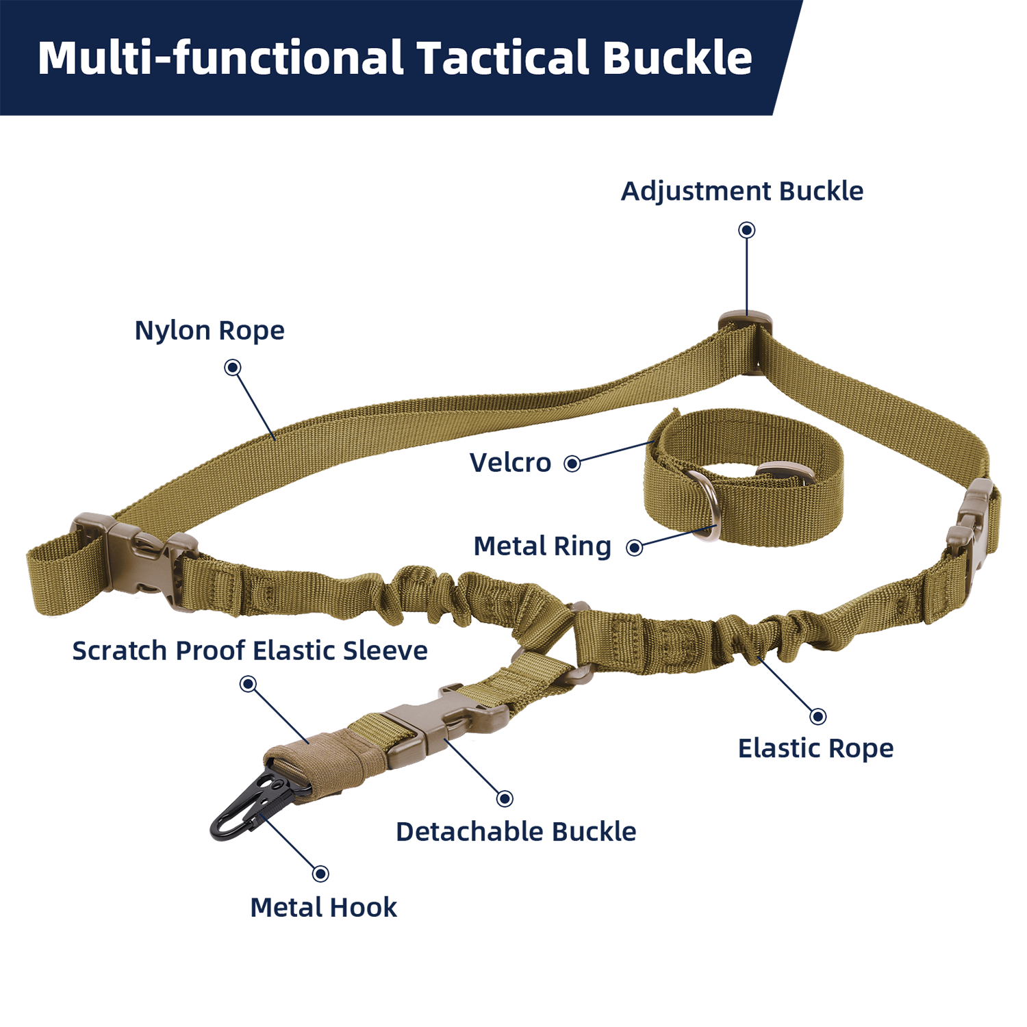 Tactical Single-Point Sling with Binding Band
